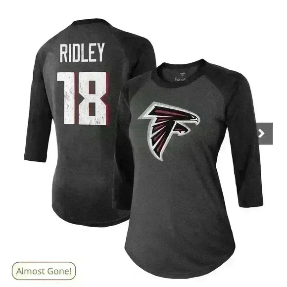 NWT Calvin Ridley Atlanta Falcons Fanatics Raglan 3/4 sleeve tshirt, 2XL - Picture 1 of 7